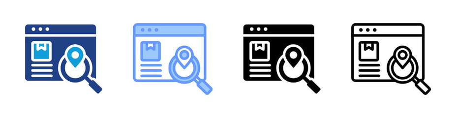 Poster - Tracking icon set multiple style collection