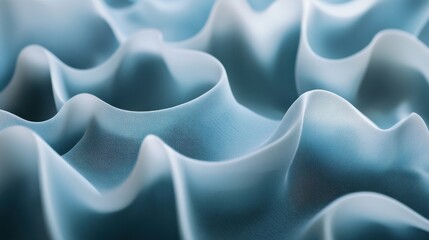 Poster - Abstract blue fabric waves creating dynamic fluid texture background