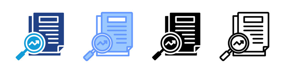 Poster - Analysis icon set multiple style collection