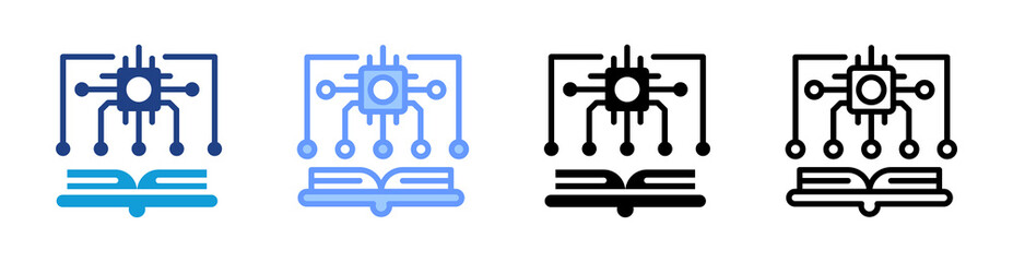Aufkleber - Machine Learning icon set multiple style collection