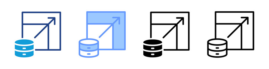 Poster - Scalability icon set multiple style collection