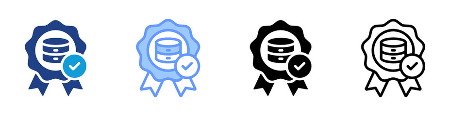 Poster - Data Quality icon set multiple style collection