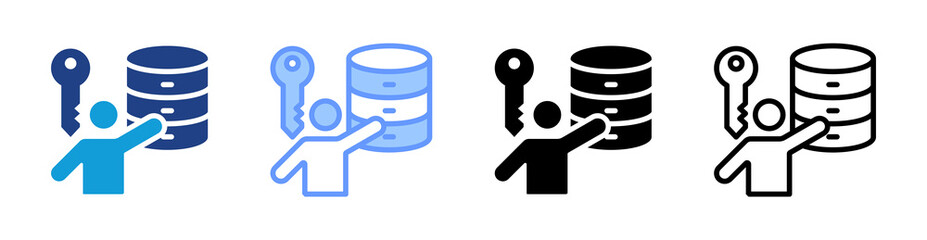 Poster - Data Owner icon set multiple style collection