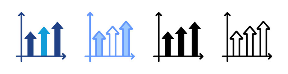 Poster - Growth icon set multiple style collection