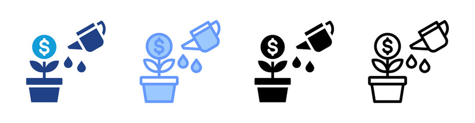 Poster - Investment icon set multiple style collection