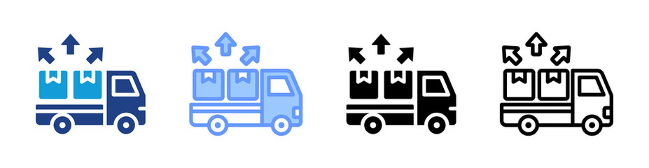 Aufkleber - Distribution icon set multiple style collection