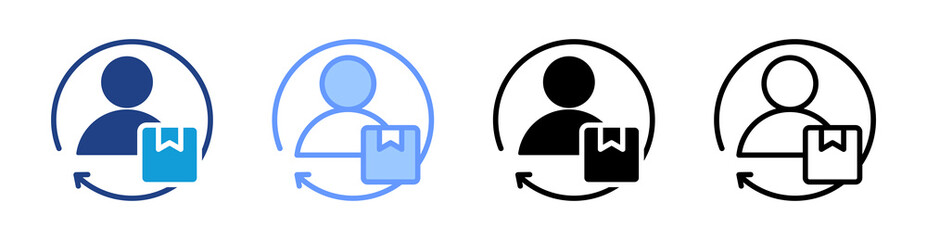 Poster - Customer icon set multiple style collection