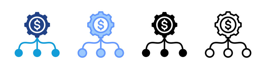 Aufkleber - Diversification icon set multiple style collection