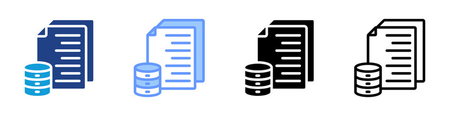 Poster - Data icon set multiple style collection