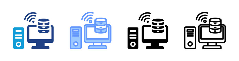 Aufkleber - Hardware icon set multiple style collection