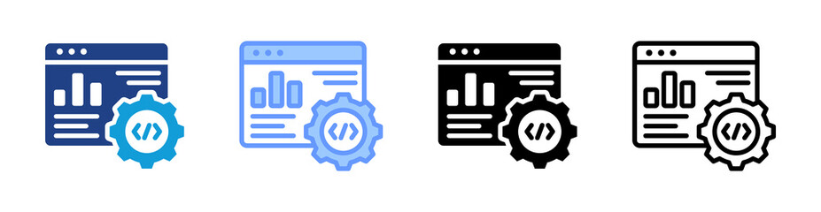 Poster - Software icon set multiple style collection