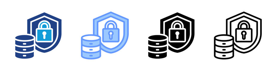 Poster - Security icon set multiple style collection