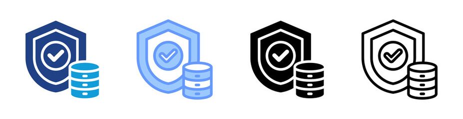 Poster - Protection icon set multiple style collection
