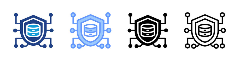Poster - Cyber Security icon set multiple style collection