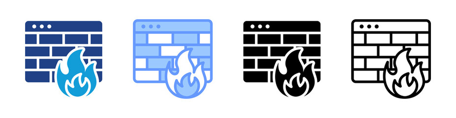 Aufkleber - Malware icon set multiple style collection