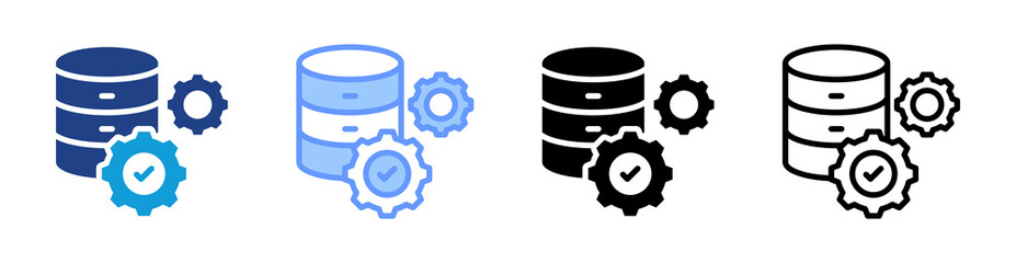 Poster - Data Processor icon set multiple style collection