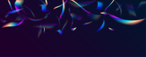 Fototapete - Abstract color light effect background with sparks. Rainbow colorful light prism effect, transparent background. Aurora borealis transparent light effect.	
