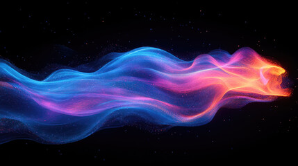 Poster - A vibrant depiction of flowing waves in various shades of blue captures the essence of futuristic design, showcasing innovative concepts with a dynamic appearance and movement