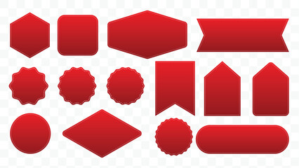 Poster - set of red sale promotion badges