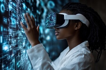 Poster - Exploring virtual reality technology in a modern lab environment with immersive digital interfaces
