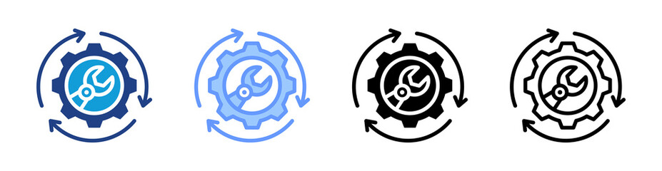 Aufkleber - Automation icon set multiple style collection