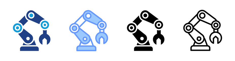 Aufkleber - Robotic icon set multiple style collection