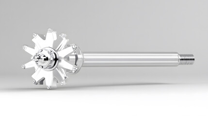Aufkleber - Electric motor actuator mechanism design industrial setting 3d render technical viewpoint