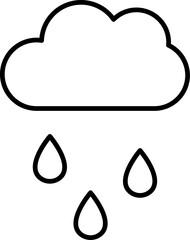 rain under cloud minimalistic sign for web and graphic design, apps, banners, social network and car
