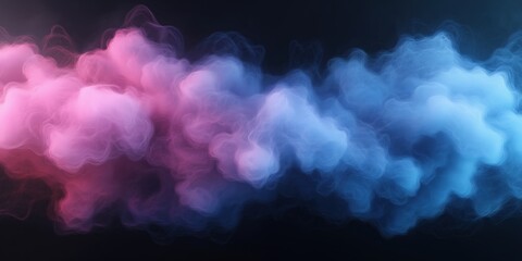 Wall Mural - A blue and pink cloud of smoke