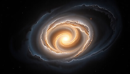 Aufkleber - Whirlpool galaxy with vibrant colors and mesmerizing spiral arms in breathtaking space scene