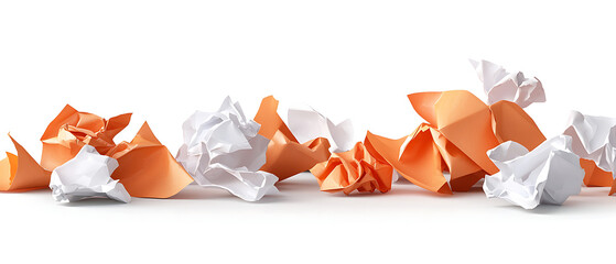 Poster - Creative paper crumples studio abstract image minimalist environment top view artistic expression