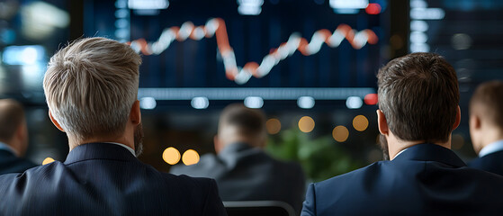 Poster - Investors analyze market trends financial hub business meeting urban office professional perspective data insights