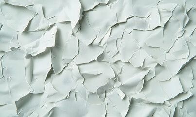 Poster - Crumpled Light Gray Paper Surface with Textured Pattern Background