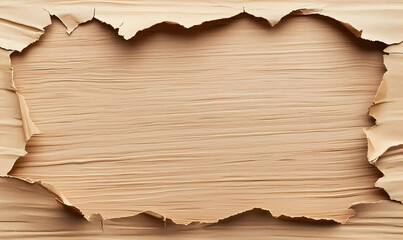 Poster - Torn Paper Background with Textured Layers and Unique Shapes