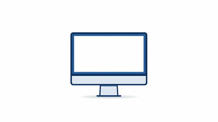 Poster - Minimalistic Desktop Computer Design with Blank Screen and Simple Stand