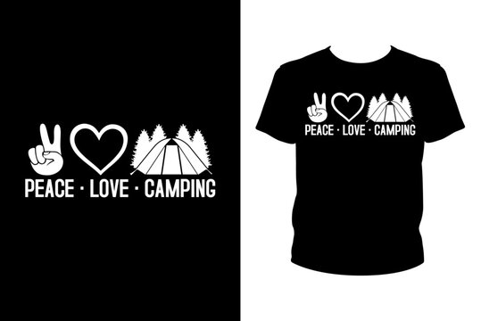 Peace love camping - Art files for Cricut and Silhouette. You can edit them with Adobe Illustrator.