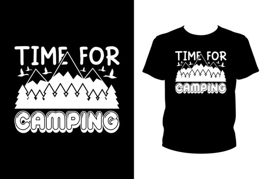 Time for camping - Art files for Cricut and Silhouette. You can edit them with Adobe Illustrator.