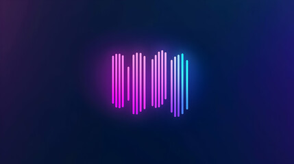 Poster - Abstract Sound Wave Pattern in Vibrant Colors and Digital Aesthetics
