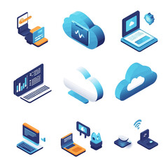 Poster - Isometric cloud computing and data storage technology design