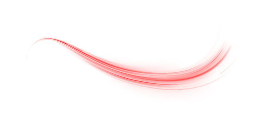 Poster - gentle red glow arc floating in a white space with a sense of elegance