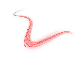 Wall Mural - gentle red glow arc floating in a white space with a sense of elegance