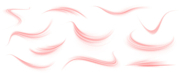 Poster - abstract red flame-like light wave floating in a tranquil background