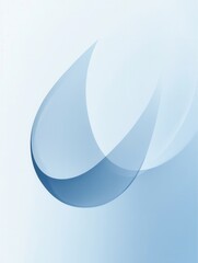 Poster - Minimalist milk drop logo design featuring soft blue tones and smooth curves for modern dairy branding