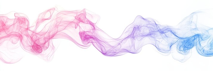 Poster - abstract pastel colored wave stream line art, converging for background, technology, or futuristic