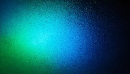 Poster - gradient light painting a textured wall in blue and green tones