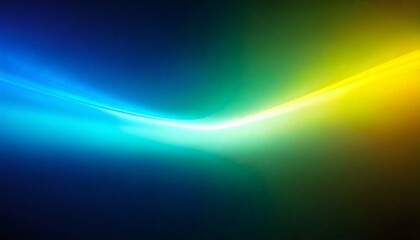 Poster - abstract light wave flowing across blue and green background