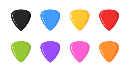 Poster - Colorful map pins vector icons set in flat style.