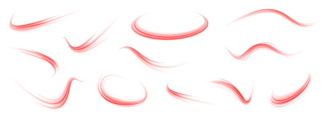 Poster - fluid red streak of energy representing motion, passion, and swiftness