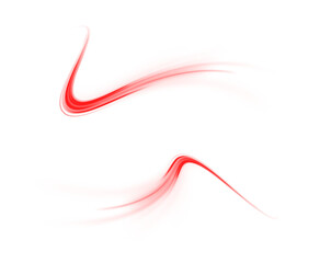 Wall Mural - subtle and graceful red glow arc floating with soft blurred edges
