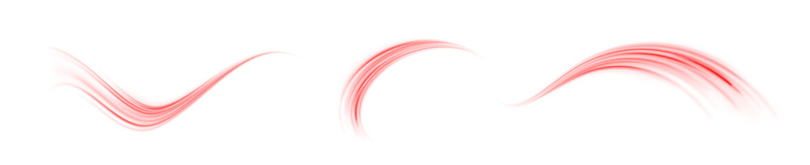 Wall Mural - subtle and graceful red glow arc floating with soft blurred edges